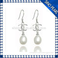 AA 7-8MM hot sale high quality pearl elegant earrings PE024